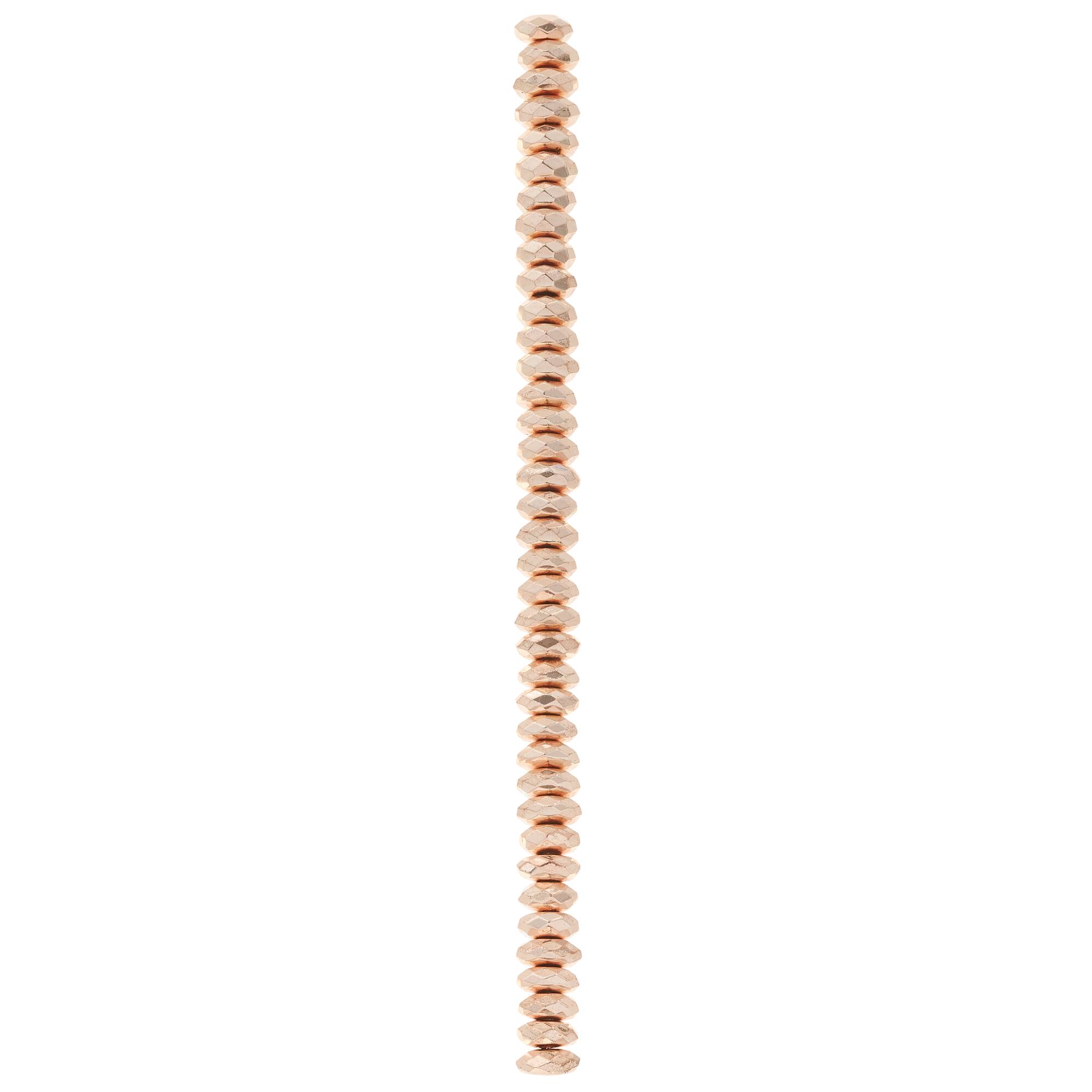 Rose Gold Hematite Lentil Beads, 8mm by Bead Landing™